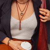 Ketting Burgundy Little Beads