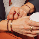 Armband Burgundy Little Beads