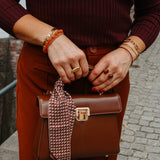 Ring Burgundy Dual Stones