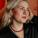 Oorbellen Burgundy Lily