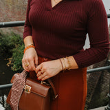 Ring Burgundy Dual Stones