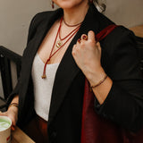 Ring Burgundy Dual Stones