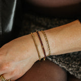 Armband Burgundy Little Beads