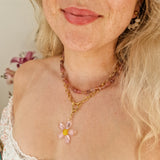 Hanger Flower of Pink Glass