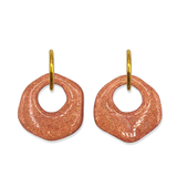 Oorbellen Soft Pink Marble Organic - Double sided