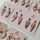Oorbellen Wine White Soft Teardrops
