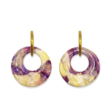 Oorbellen Purple Lime Aurora Circle