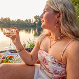 Ketting Kralen Pink Cloud