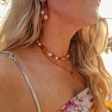 Ketting Kralen Pink Cloud