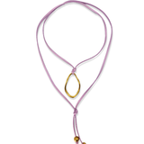 Ketting Suede Cord Lila Organic charm