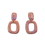 Oorbellen Pink Shimmer Round