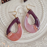 Oorbellen Purple Pink Drops