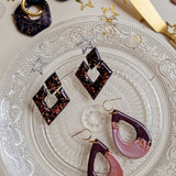 Oorbellen Charcoal Black Diamond Copper