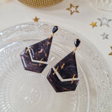 Oorbellen Charcoal Triangle