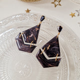 Oorbellen Charcoal Triangle