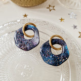 Oorbellen Charcoal Galaxy Organic