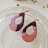 Oorbellen Purple Pink Drops