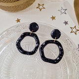 Oorbellen Charcoal Black Glitters