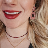Ketting Burgundy Faceted Mini