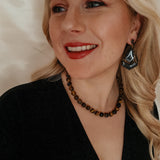 Oorbellen Charcoal Triangle