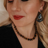 Oorbellen Charcoal Triangle