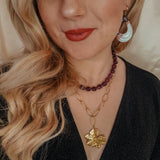 Ketting Midnight Plum Stone