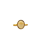 Ring Butter Yellow Oval Mini