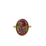Ring Merlot Olive Stone Oval