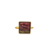 Ring Merlot Olive Stone Square