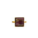 Ring Merlot Olive Stone Square