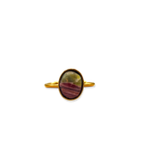 Ring Merlot Olive Stone Oval Mini