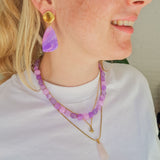 Ketting Purple Mix Stone