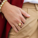 Ring Butter Yellow Square