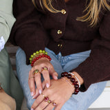 Ring Merlot Olive Stone Oval Mini