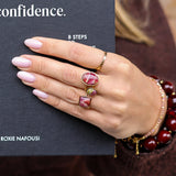 Ring Merlot Olive Stone Oval Mini