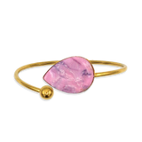 Armband Cuff Purple Marble Drop