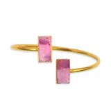 Armband Cuff Purple Marble Rectangles