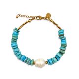 Armband Coastal Treasures Blue Shell Pearl