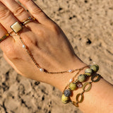 Armband Sunset Heat Green Jasper