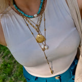 Ketting Sunset Heat Turquoise Shell Pearl
