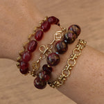 Fleurette Armband gecombineerd met kralenarmbanden | gedragen
