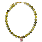 Ketting Sunset Heat Green Jasper