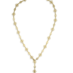 Fleurette Ketting in goud met bloemmotieven en een Y-vorm
