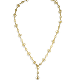 Fleurette Ketting in goud met bloemmotieven en een Y-vorm