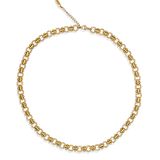 Lace Ketting in goud met ronde schakels en fijne bolletjes