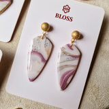 Oorbellen Wine White Soft Teardrops