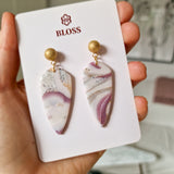 Oorbellen Wine White Soft Teardrops
