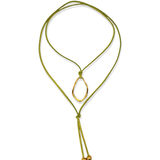 Ketting Suede Cord Matcha Green Organic charm