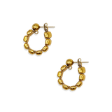 Oorbellen Summer Glow Gold Cushion Hoops