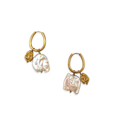 Oorbellen Coastal Treasures Baroque Pearl & Charm
